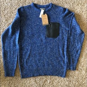 Brand new sweater leather pocket